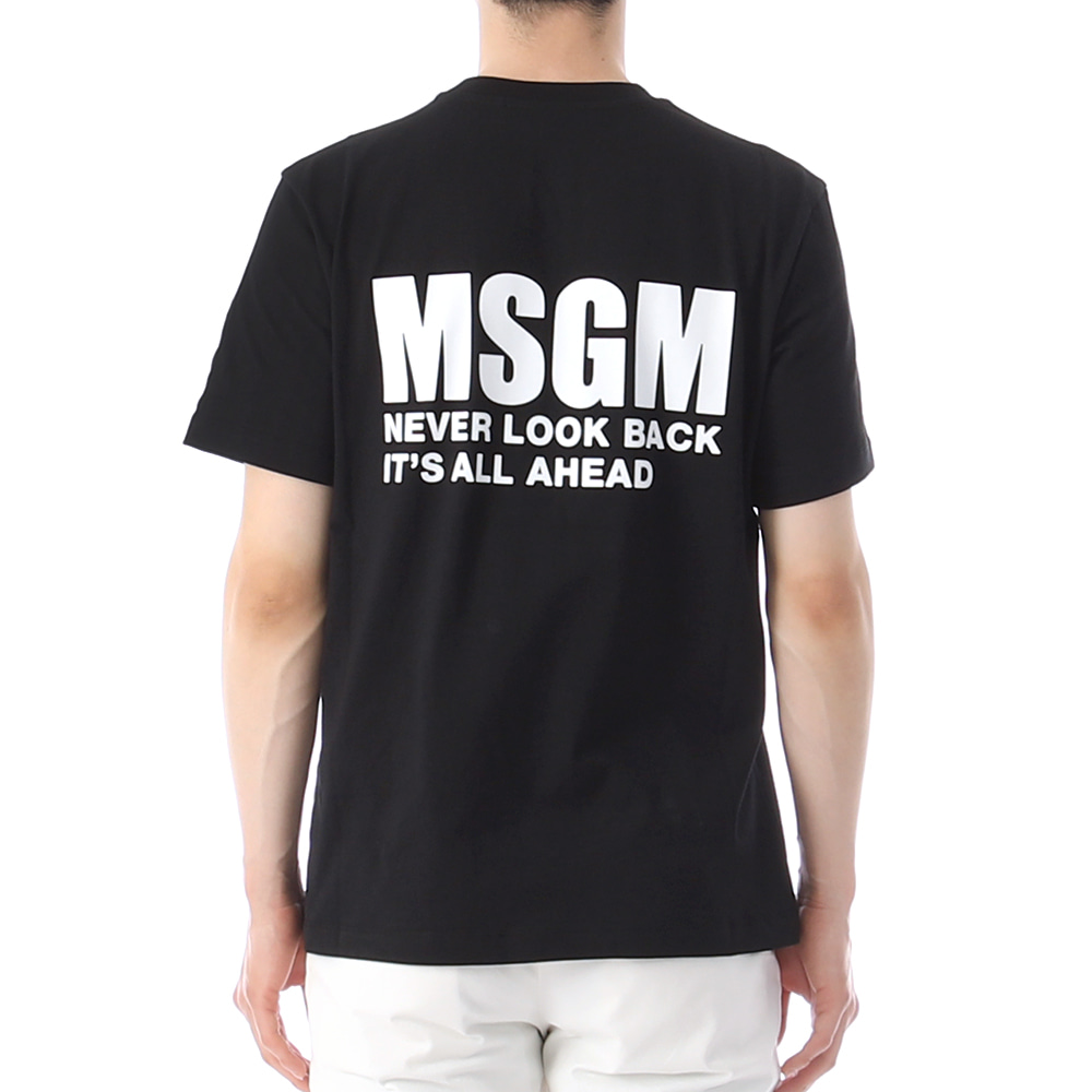 MSGM 로고 반팔 티셔츠 3440MM196 99