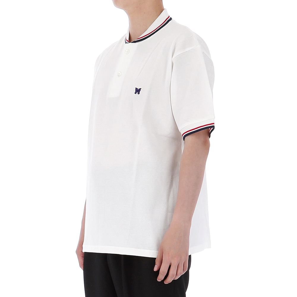 니들스 숄 카라 반팔 폴로 티셔츠 MR311 WHITE